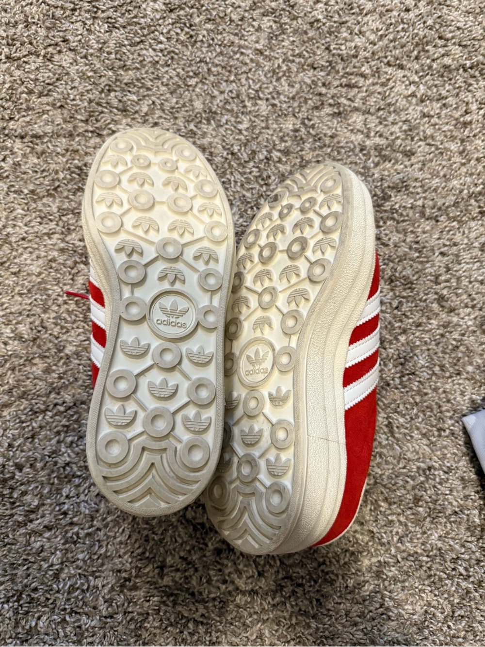 adidas Gazelle Platform Sneakers in Red & White - Picture 3 of 3